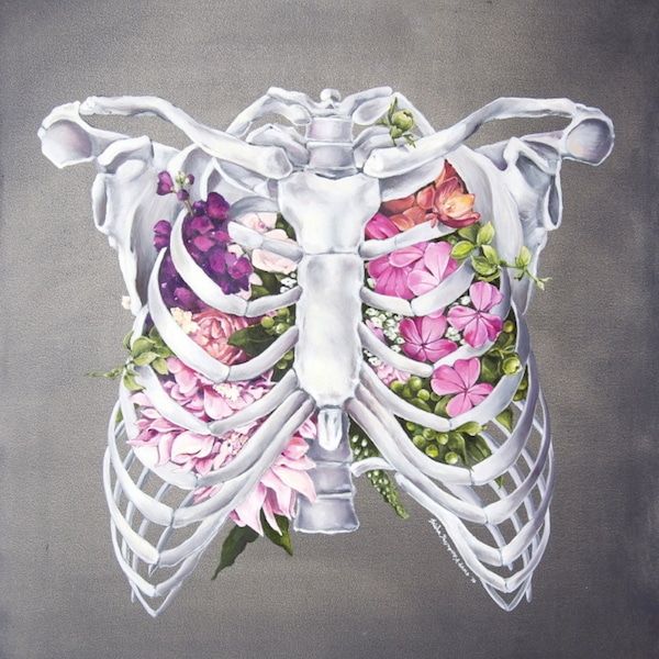 Biodynamic Breathwork for trauma release - Lungs filled with flowers -