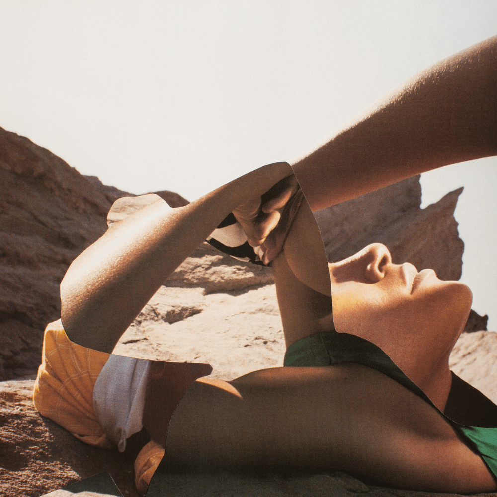 Breathwork and somatic psychotherapy online - Collage of woman and landscape - Putting the pieces of yourself back together, gently.